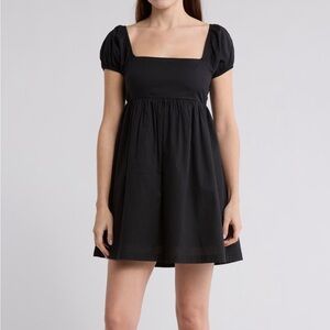 Abound Black Gathered Sleeve Dress